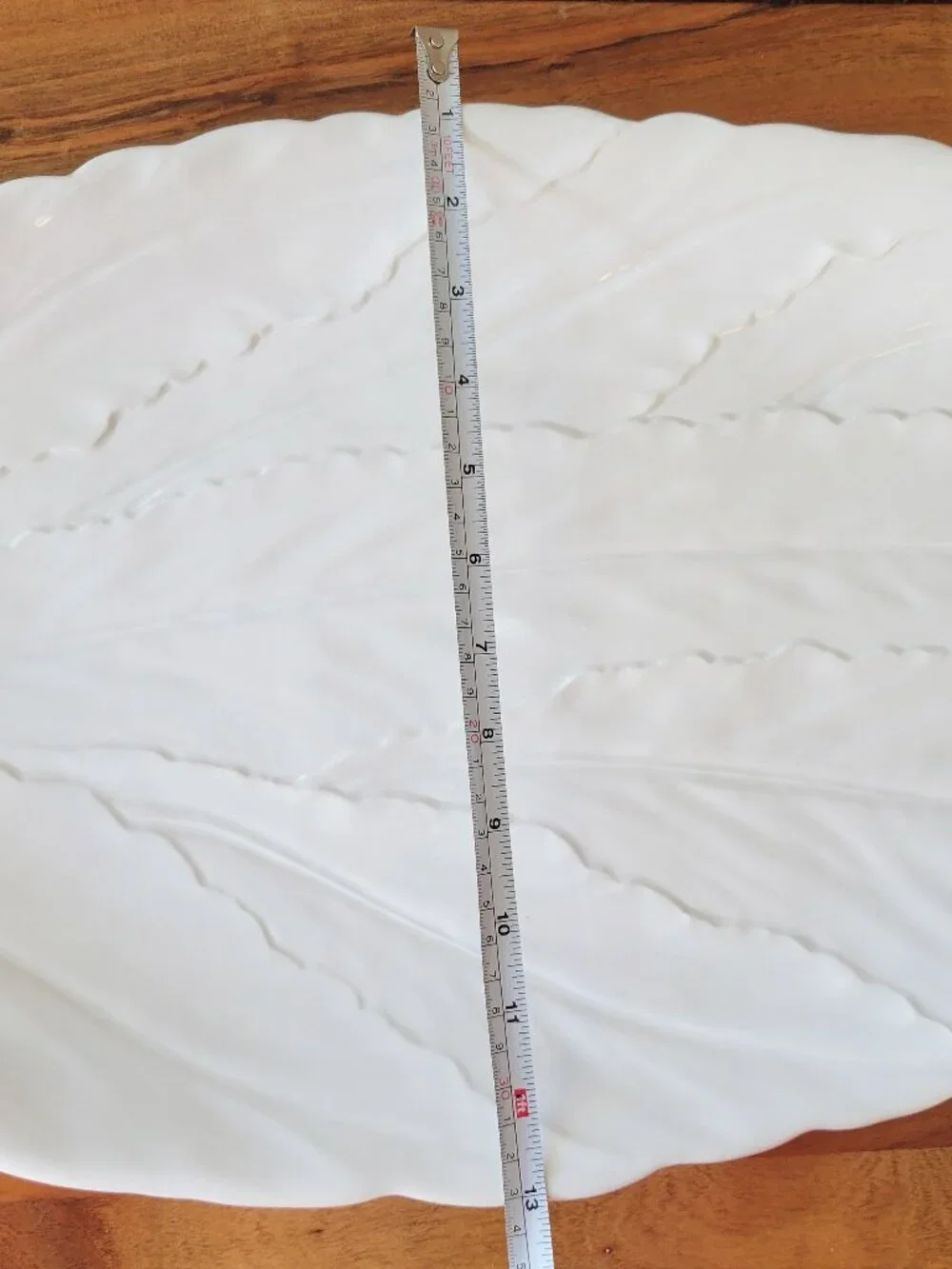 Williams-Sonoma Large White Leaf Made in Italy Glazed Serving Platter VTG